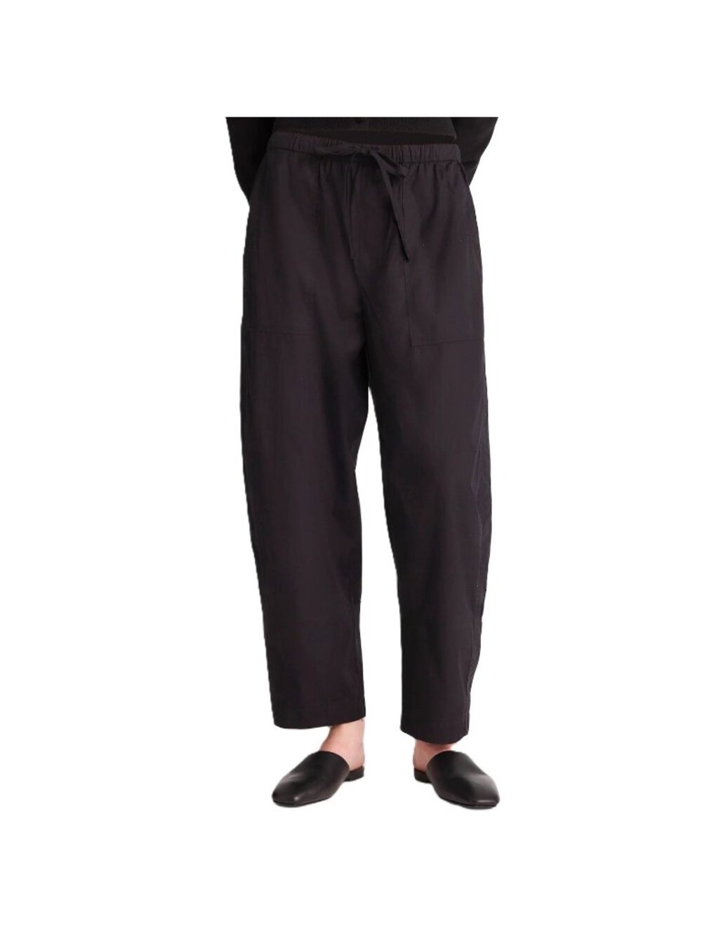 Madewell Women's Pull-On Barrel Leg Utility Drawstring Pants Black XXSS NWT